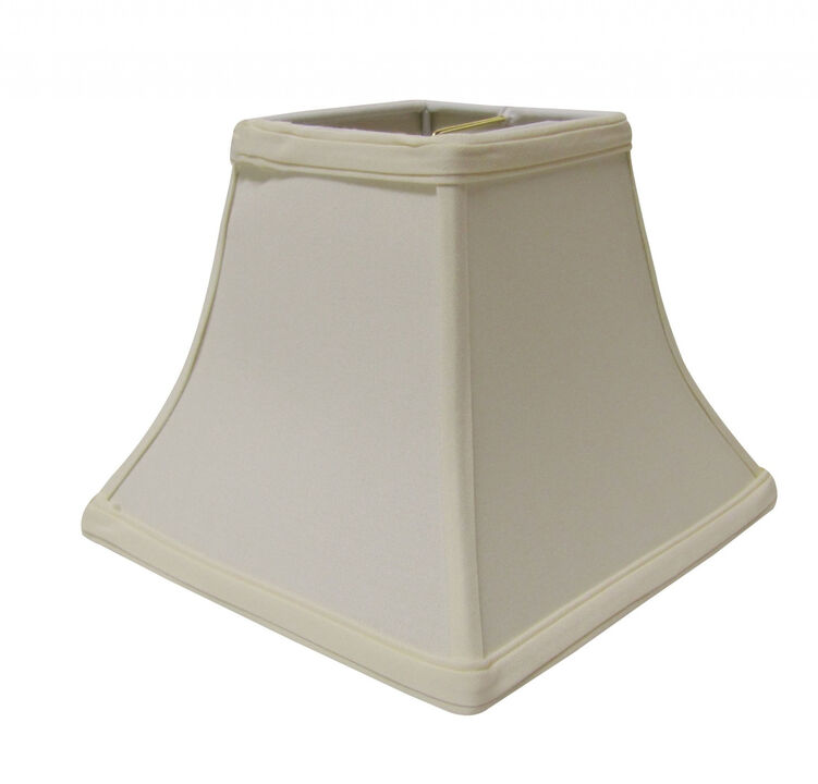 Hivvago 14" Ivory Square Bell No Slub Lampshade