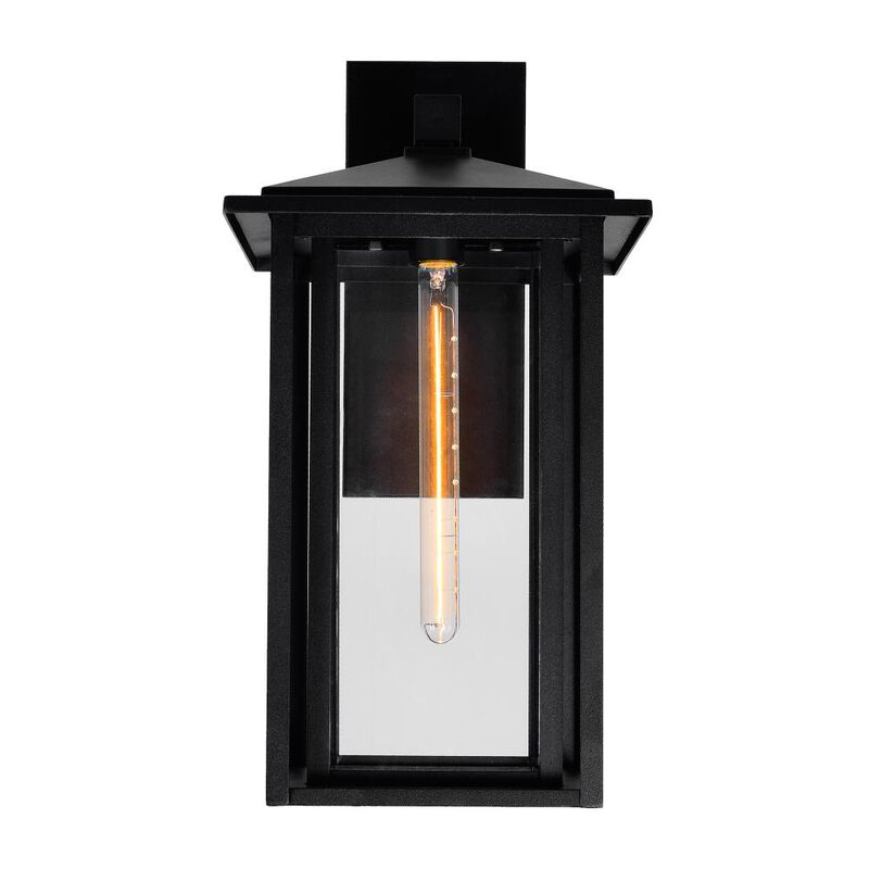 Crawford 1 Light Black Outdoor Wall Light