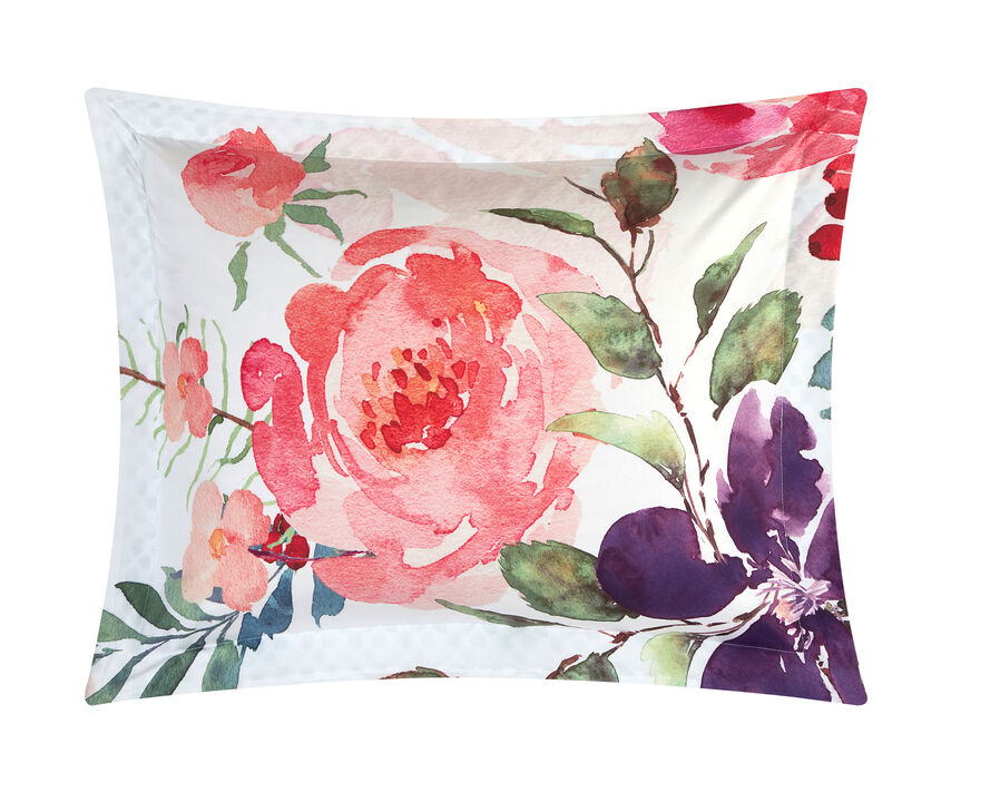 Chic Home Philia 9 Piece Reversible Comforter Set Floral Watercolor Design Bedding Sheet Set Decorative Pillows Shams Included Queen Multi