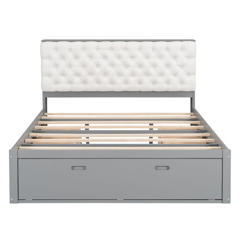 Merax Platform Bed with Storage Headboard