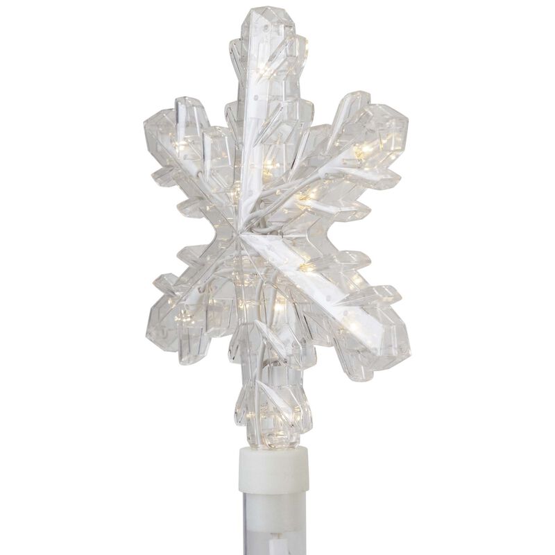 4ct Snowflakes Christmas Pathway Marker with Lawn Stakes - Clear Lights image number 8