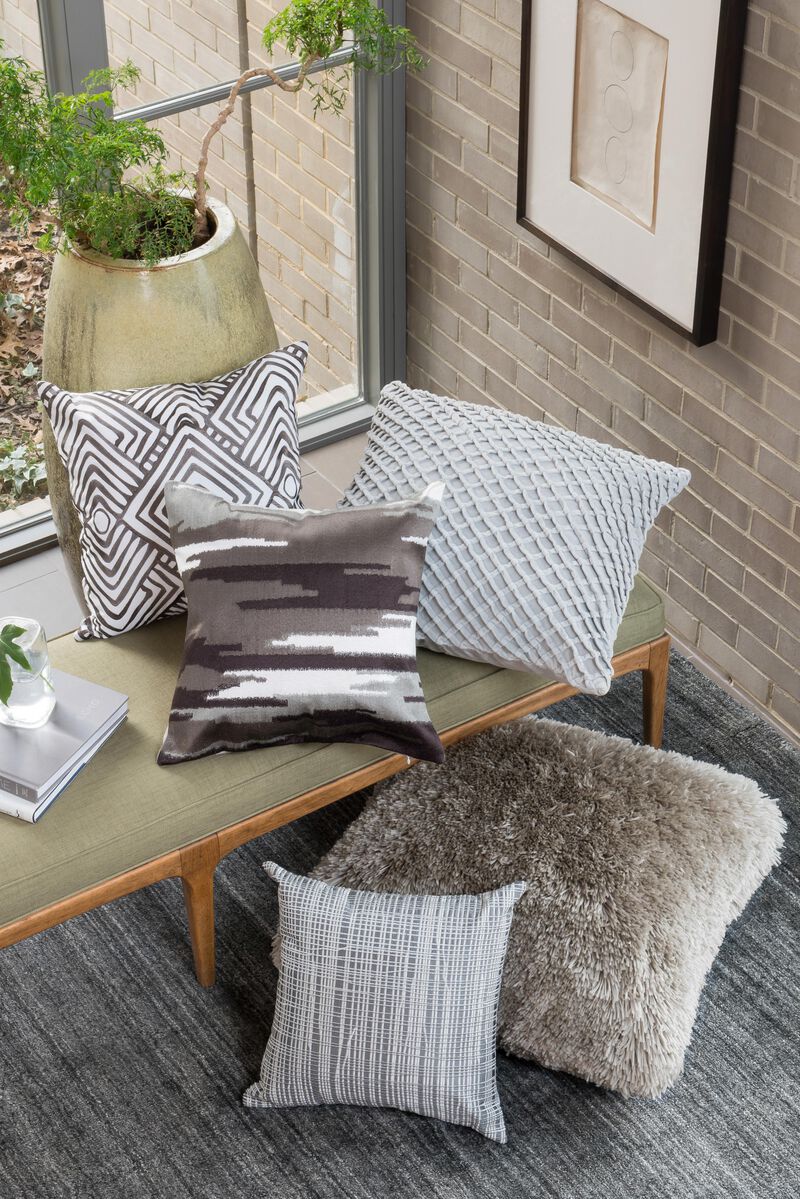 P0045 Grey 22"x22" Down Pillow