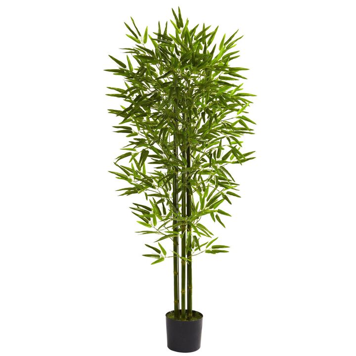 Nearly Natural 5-ft Bamboo Tree UV Resistant  x 3 w/880 Lvs (Indoor/Outdoor)