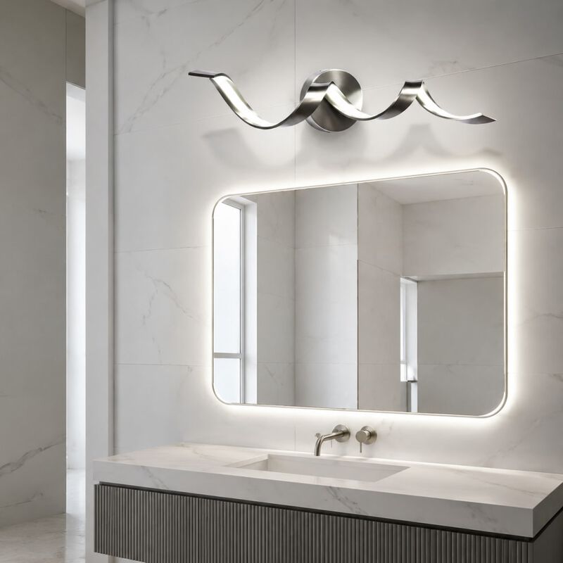 ELEMENT ACE Dimmable Spiral Design LED Bathroom Vanity Light Wall Mount Fixture for Bathrooms, Hallways, and Living Spaces image number 3