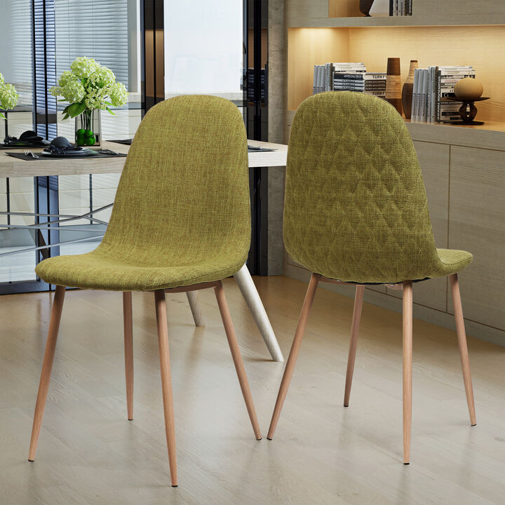 Merax Modern Fabric Dining Chairs 2 Pcs