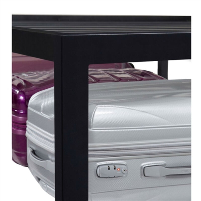 Sturdy High Black Metal Platform Bed Frame with Heavy Duty Support