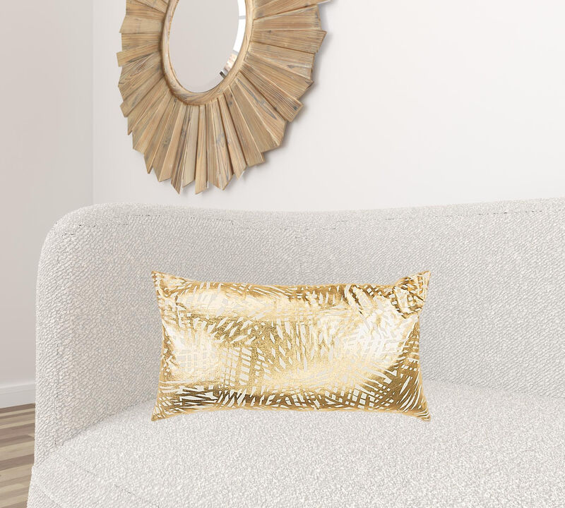 Foil Etched Lumbar Pillow &ndash; Stylish Metallic Decorative Cushion for Living Room or Bedroom