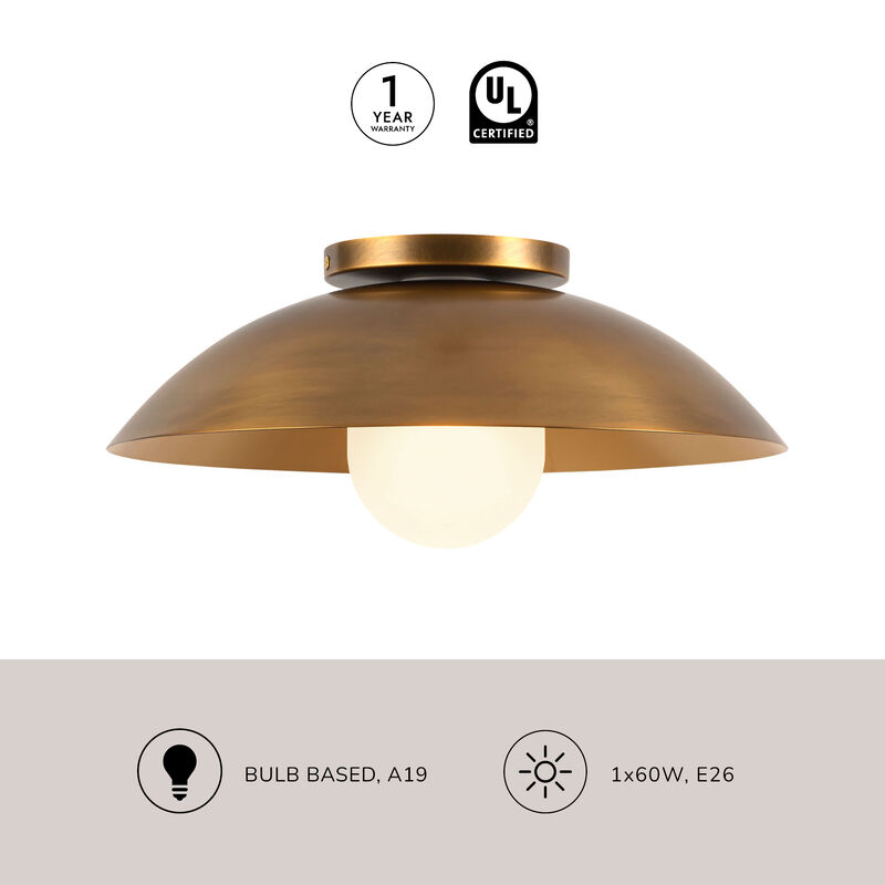 Umbra 14 in Semi Flush Mount with Glass Diffuser image number 8