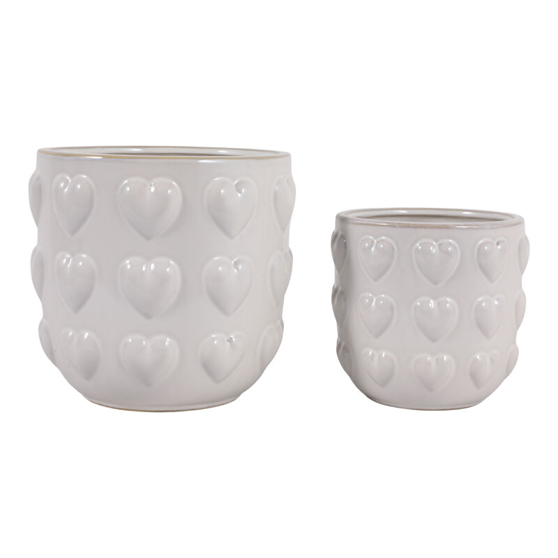 S/2 6/8" Hearts Planters image number 3