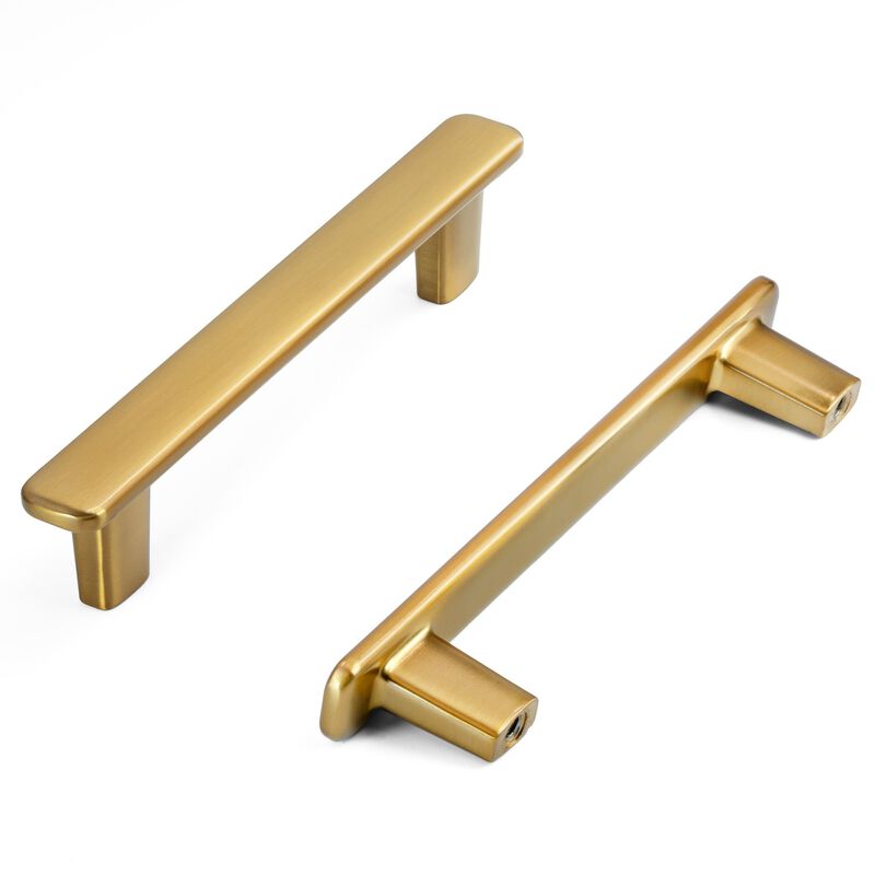 Hestia Hardware 10 Pack 3.75 Inch Modern Curved Edge Flat Bar Pull image number 0