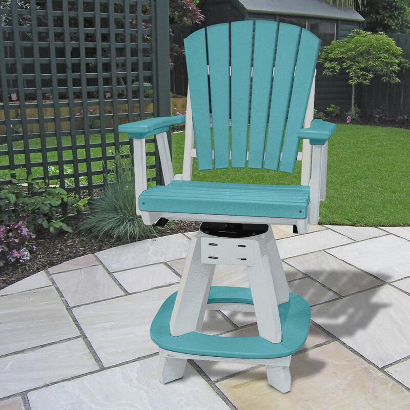 OS Home and Office Model 44S-C-ARW Counter Height Square Table in Aruba Blue with White Base