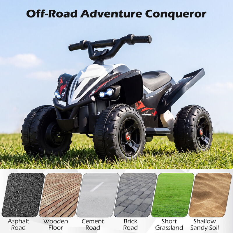 Kids 12V Ride On 4 Wheeler ATV with LED Lights and Speed Control image number 4