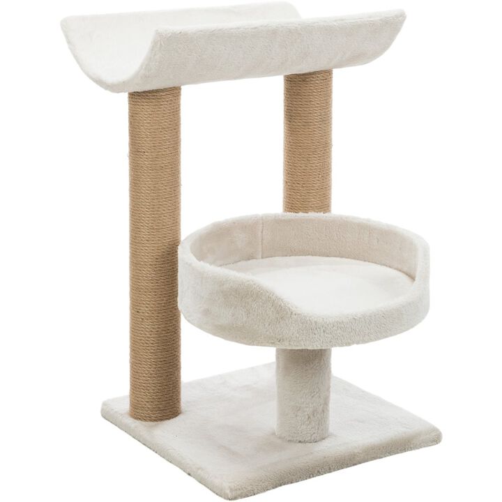 TRIXIE Isaba Plush 2-Level Cat Tree with Sisal Scratching Posts, 2 Perch