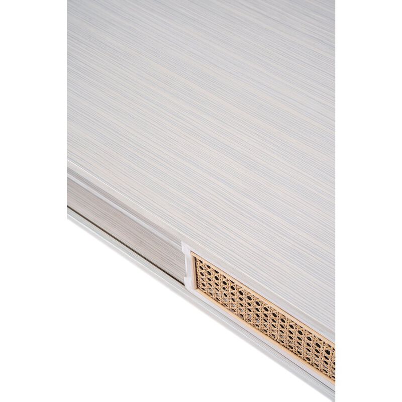 Boraam Cambria Coffee Table - Zebrano Whitewash/Natural Cane