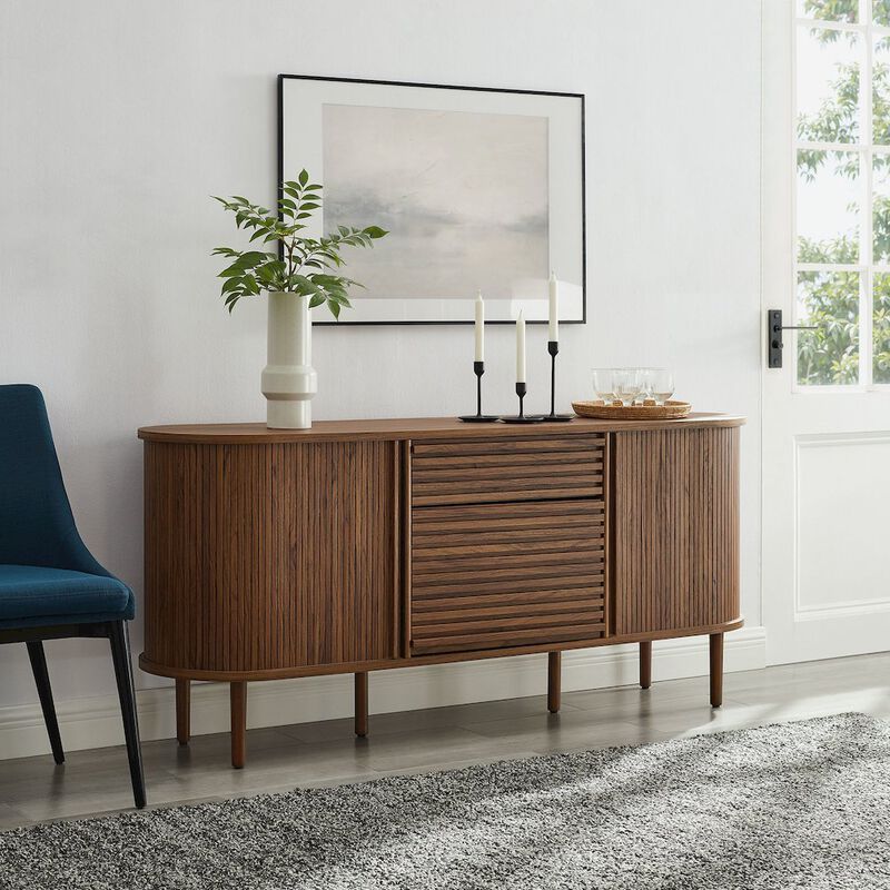 Harlan 67" Fluted Oval Sideboard Cabinet image number 8