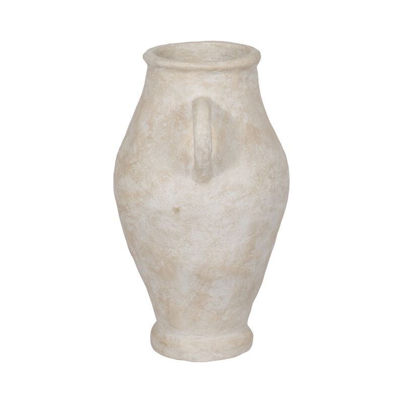 32" Paper Mache Jug With Handles, White image number 3