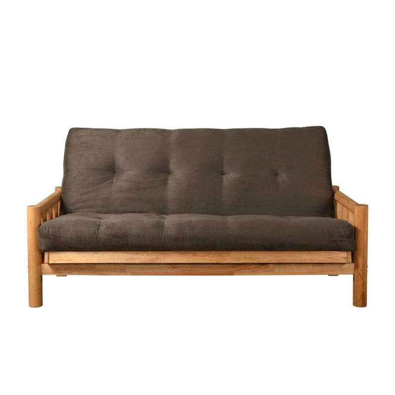 Lodge Frame-Natural Finish-Suede Gray Mattress image number 0