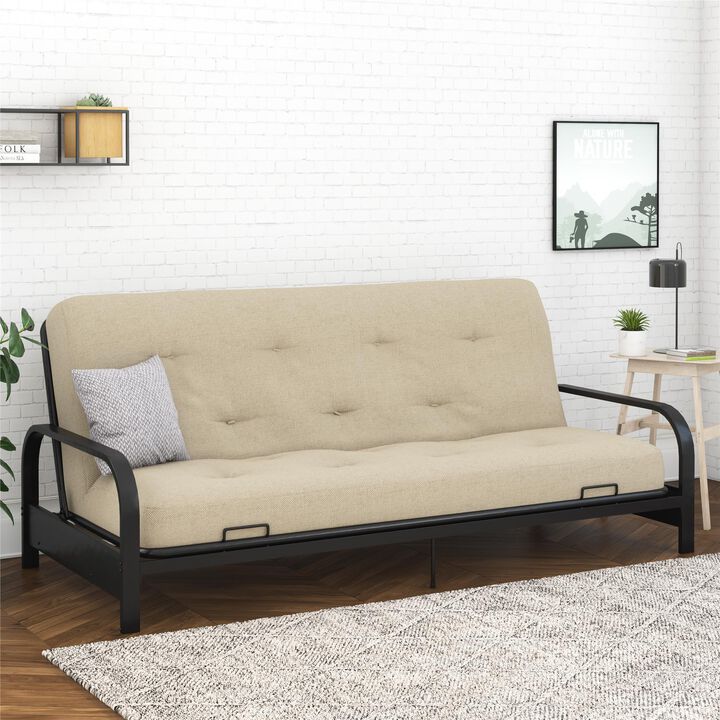 Atwater Living Bria 8" Independently Encased Coil Futon Mattress, Polyester Linen, Full