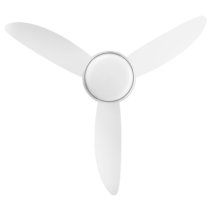 52" Modern Antique Brass Clear Glass Reversible DC Dimmable Ceiling Fan with Light and Remote image number 6