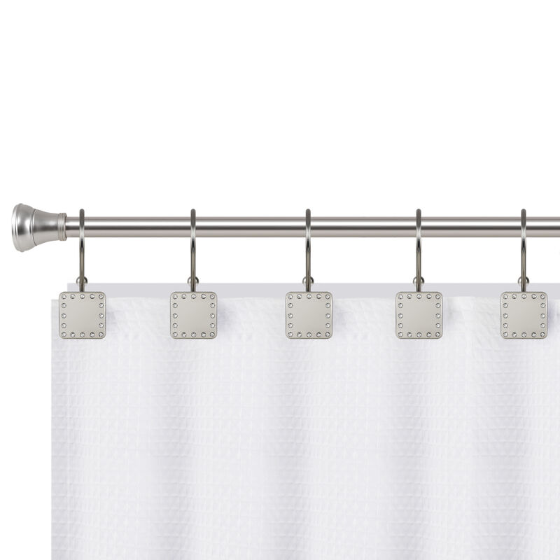 12-Piece Resistant Metal Double Shower Curtain Hooks image number 5