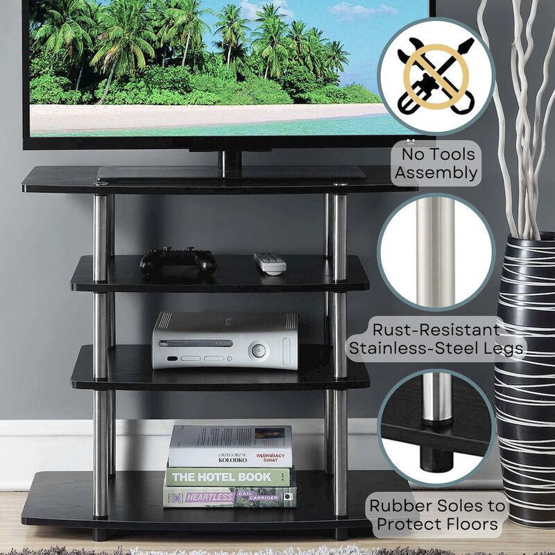 Convience Concept, Inc. Designs2Go No Tools 37 inch Highboy 4 Tier TV Stand
