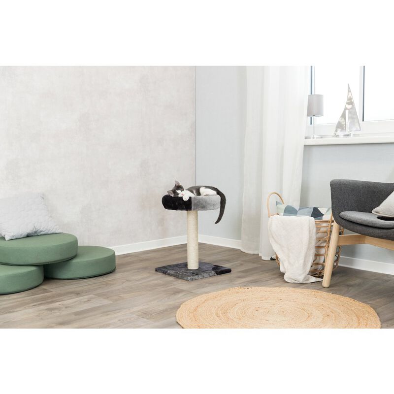 TRIXIE Junior Tarifa  Plush & Sisal 20.5" Scratching Post with Padded Platform image number 1