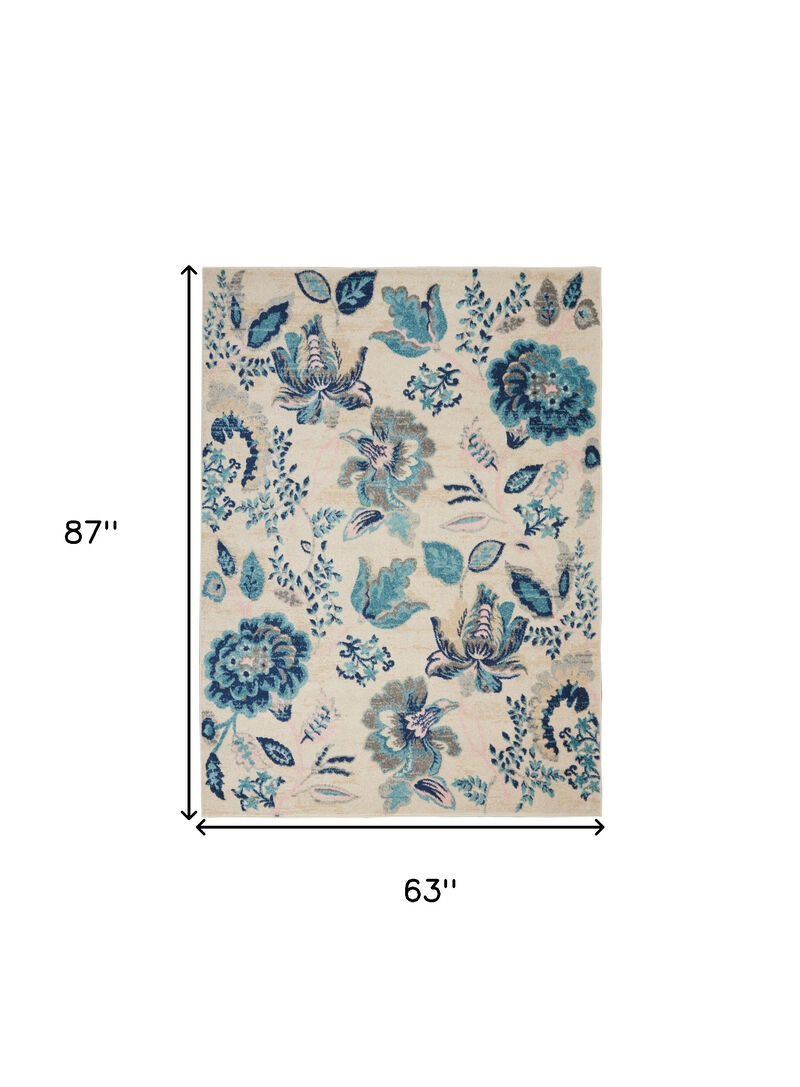 HomeRoots Floral Area Rug image number 2