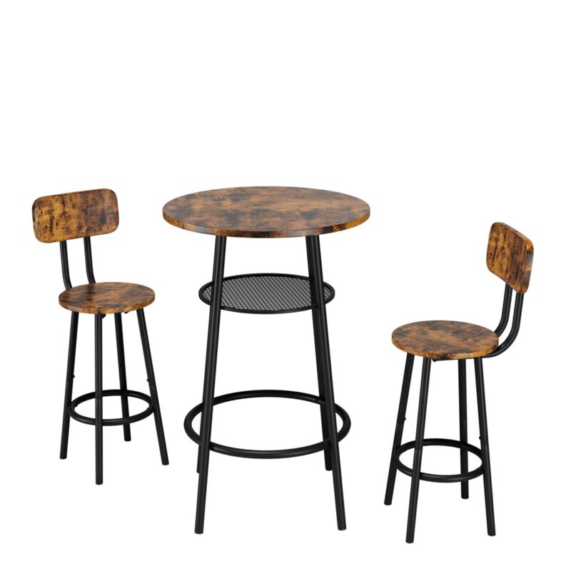 Shroce 3‑Piece Industrial Bar Table Set image number 0