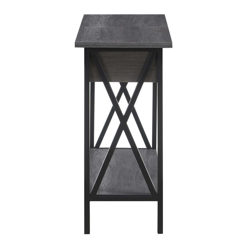 Convience Concept, Inc. Tucson Flip Top End Table with Charging Station and Shelf