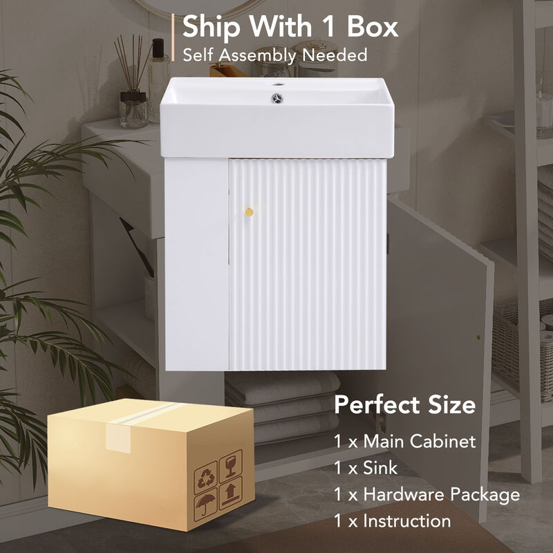 21.6inch Modern Floating Bathroom Vanity