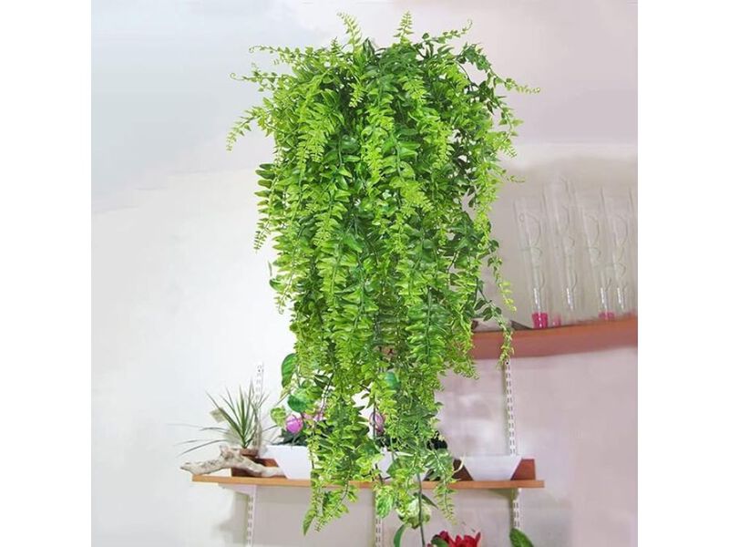 6 Piece Green Artificial Hanging Vine Plants UV Resistant Outdoor Wedding image number 1