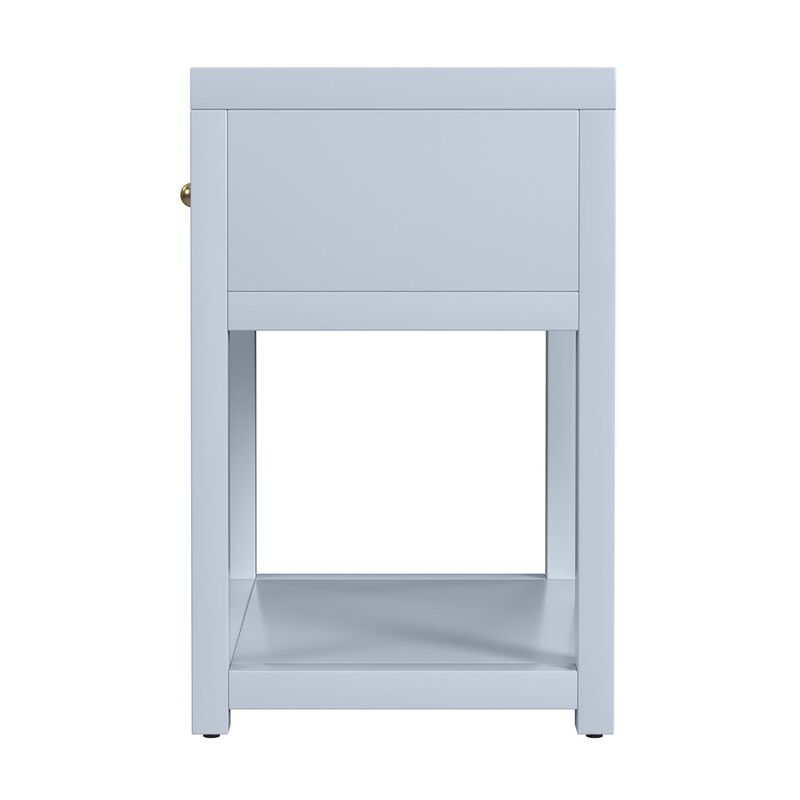 Butler Specialty Nora 21 in. W Wood 1 Drawer Small Nightstand with Shelf, Light Blue image number 6