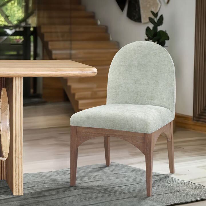 Meridian Furniture Waldorf Mint Chenille Fabric Dining Chair