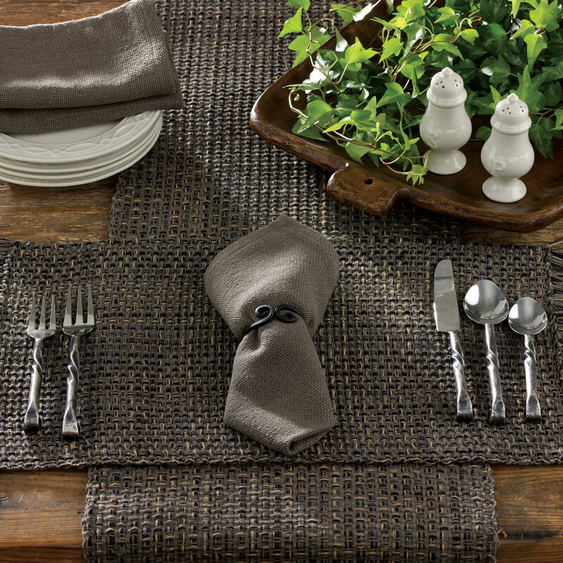 Park Designs Charcoal Tweed Placemat Set of 4