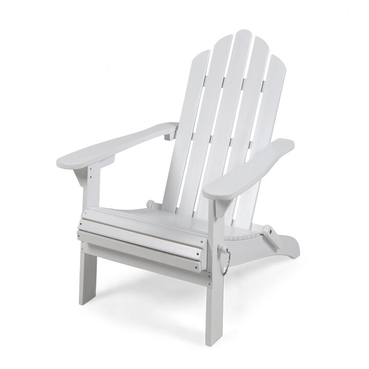 Hivvago Wooden Adirondack Chair with Space-Saving Fold Design