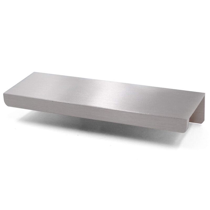 Jetland Cabinets Drawers Edge Pulls - 10-Pack, 4"" Overall Length, Brushed Nickel, Concealed Tab Pulls for Kitchen Garage Cabine