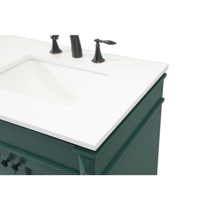 Elegant Kitchen and Bath 60 inch Single bathroom vanity in green