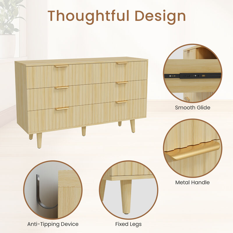 Klalse 6 Drawer Dresser image number 5