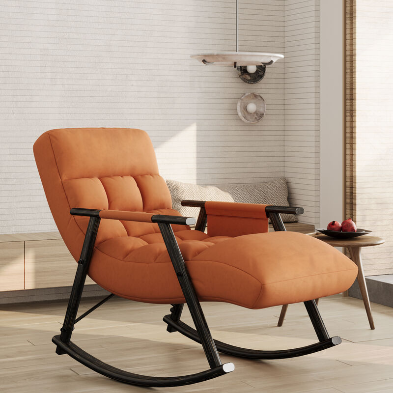 Adjustable High-Back Folding Rocking Chair image number 2