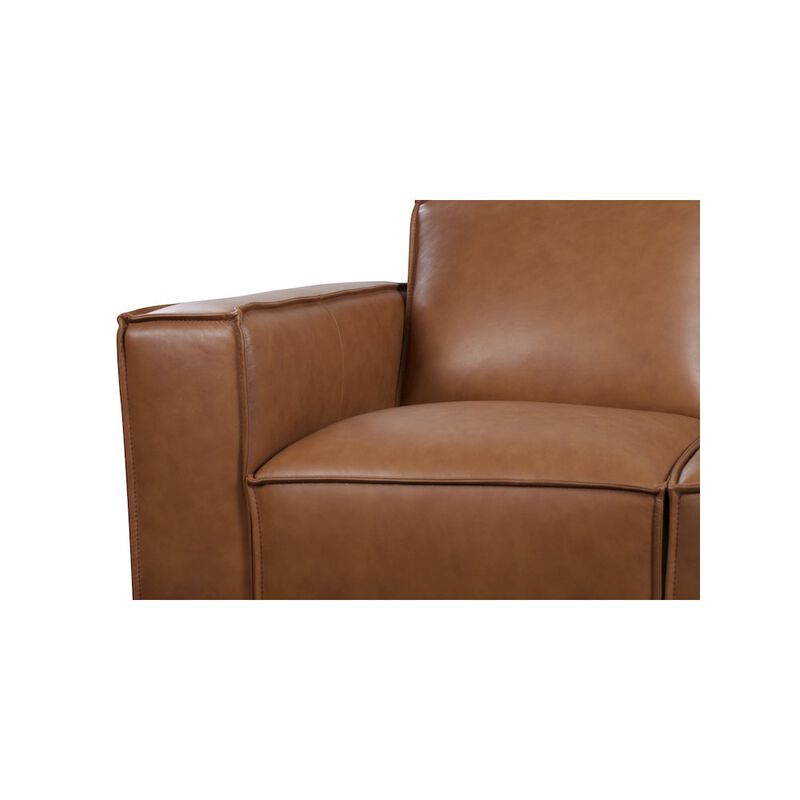 Porter Designs Carina Top Grain Leather Sofa, Brown