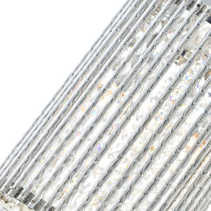 Claire 2 Light Drum Shade Mini Pendant With Chrome Finish