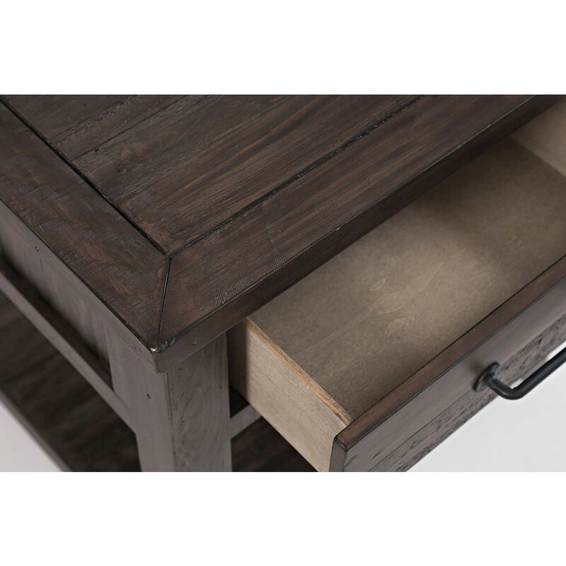 Jofran Madison County Rustic Reclaimed Pine Farmhouse Harris End Table