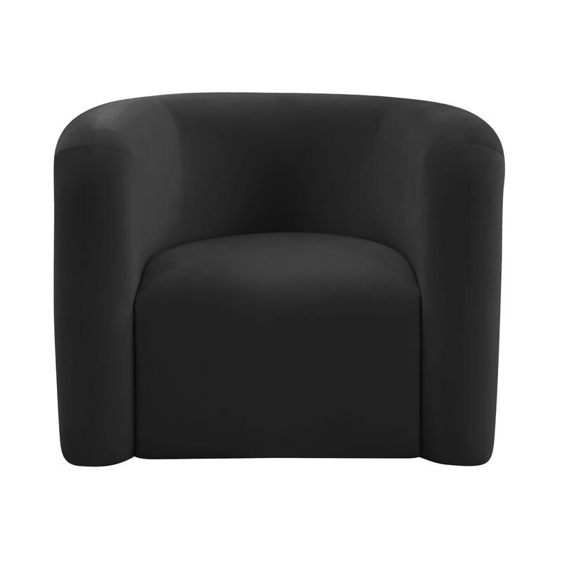 Casafoyer Curves Black Velvet Lounge Chair image number 3