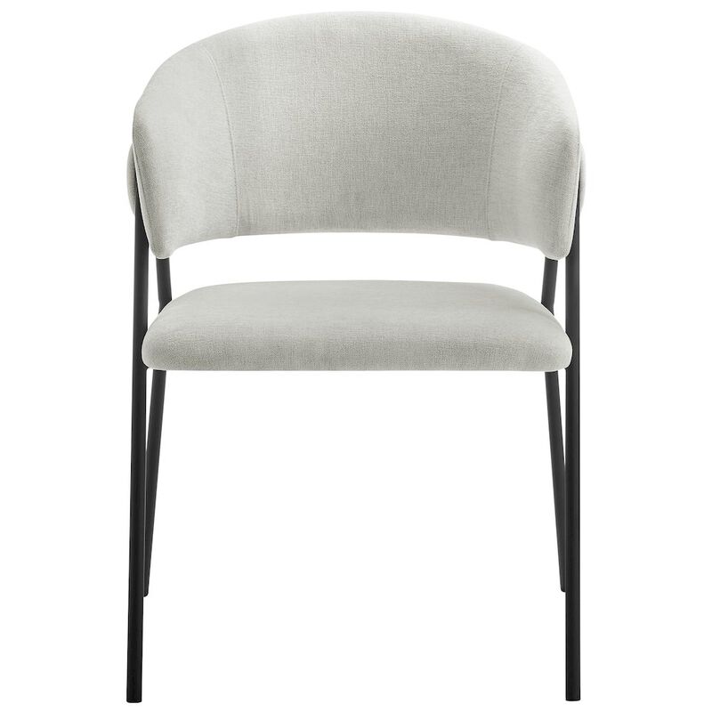 Nella Upholstered Heathered Chenille Dining Chairs Set of 2 image number 6