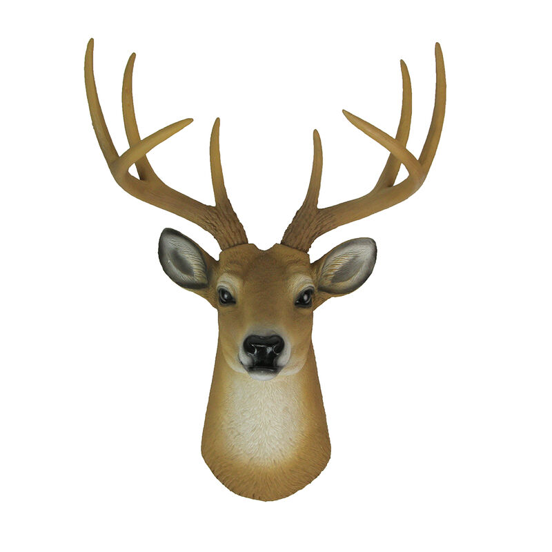 Buck Horns Amazing Antlers Wall Mounted Trophy Deer Head Sculpture image number 0