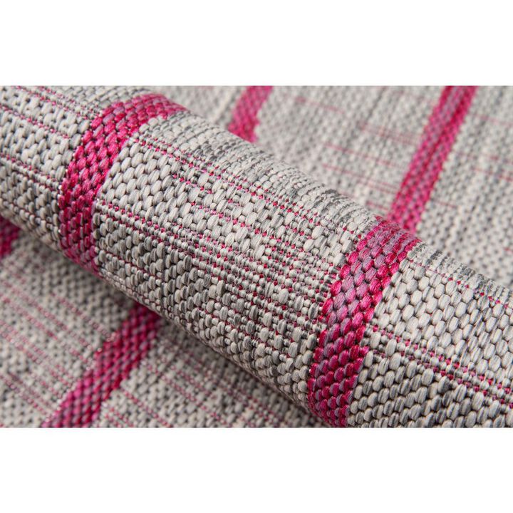 Novogratz Contemporary Rectangle Area Rug, Fuschia, 7'10 X 10'10