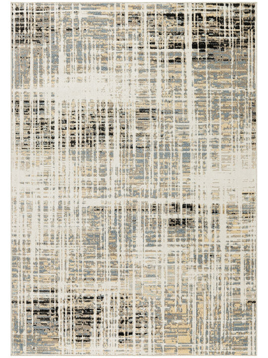 Washable Decor WSD07 Ivory/Blue 9' x 12' Rug