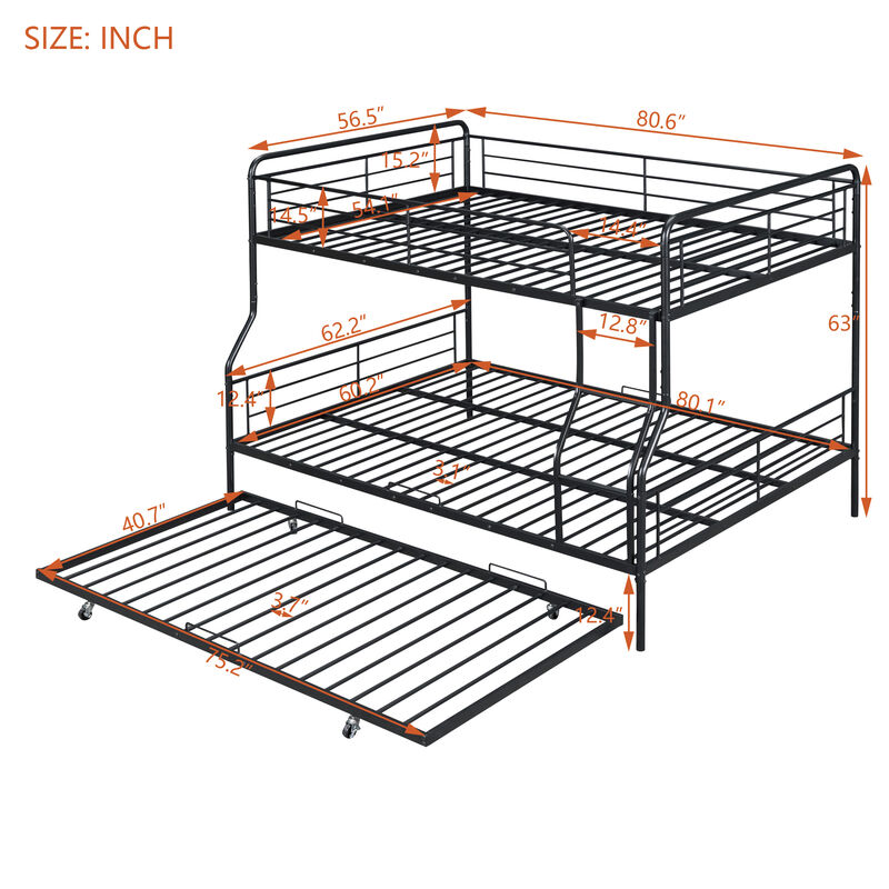 Merax Modern Metal Bunk Bed with 2 Beds image number 8