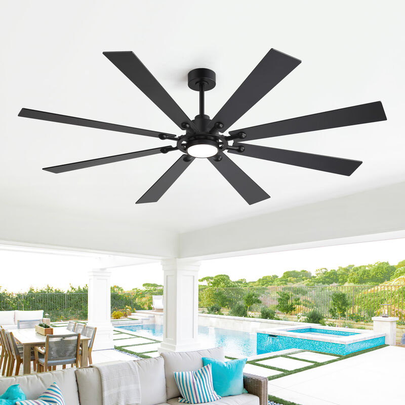 Breezary 72" Ceiling Fan with Light and Remote Control, 8 Blade, 6 Speed image number 9