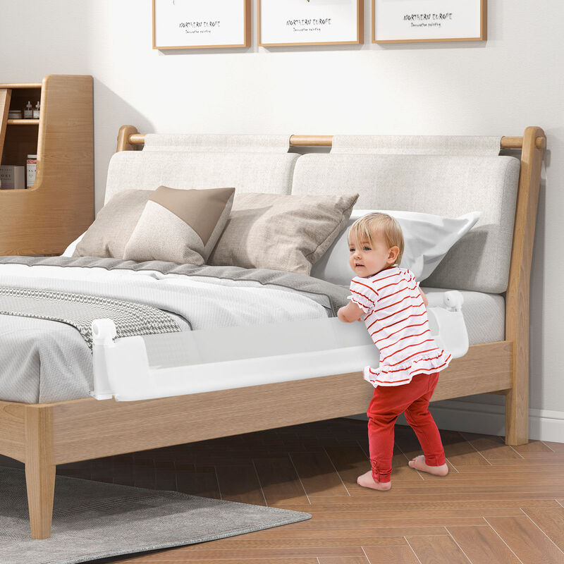 Adjustable Baby Bed Rail with Swing Down Design and Safety Strap for Bedroom image number 1